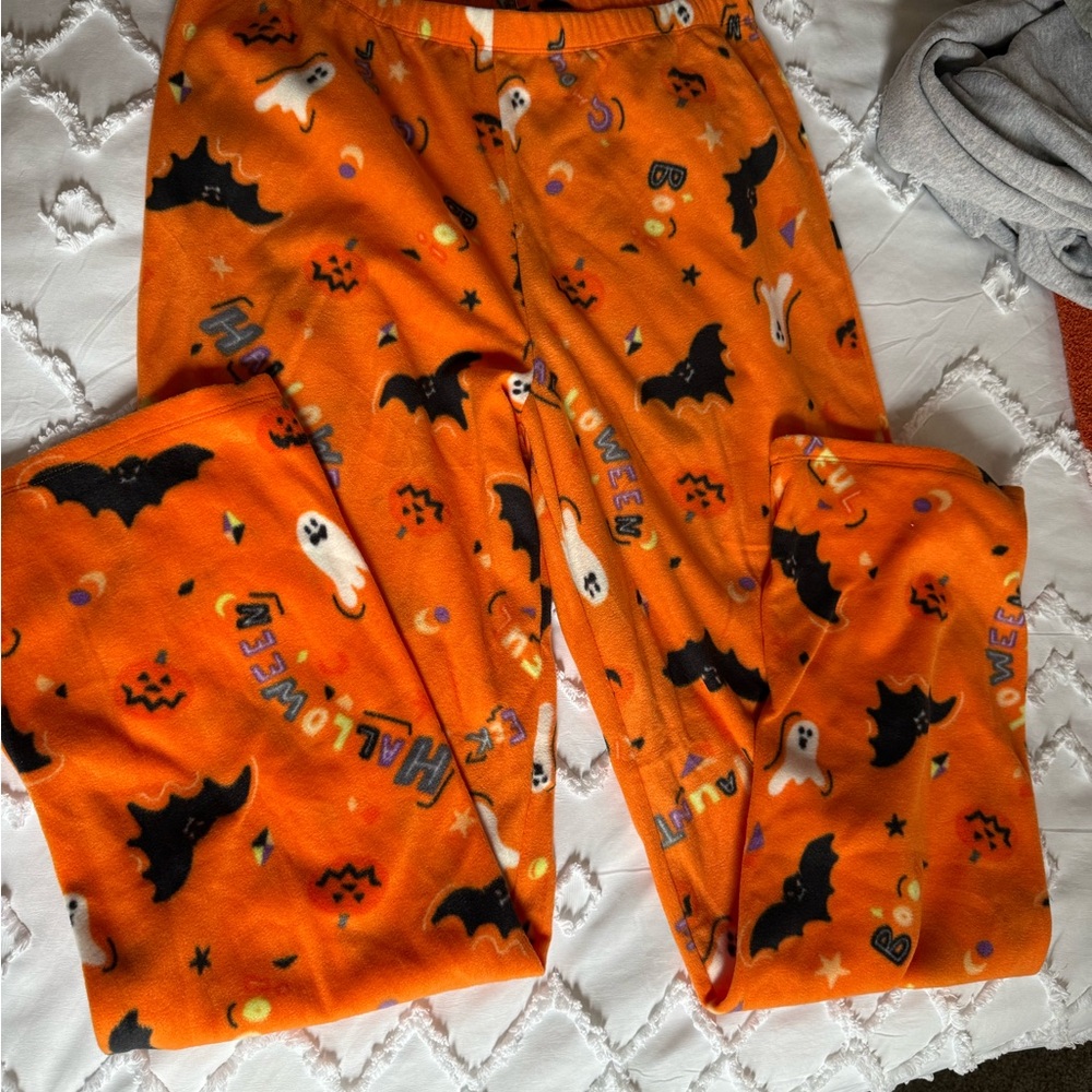 Halloween Themed Orange Pajama Pants